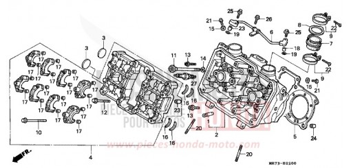 CYLINDER HEAD (FRONT) VFR750RJ de 1988